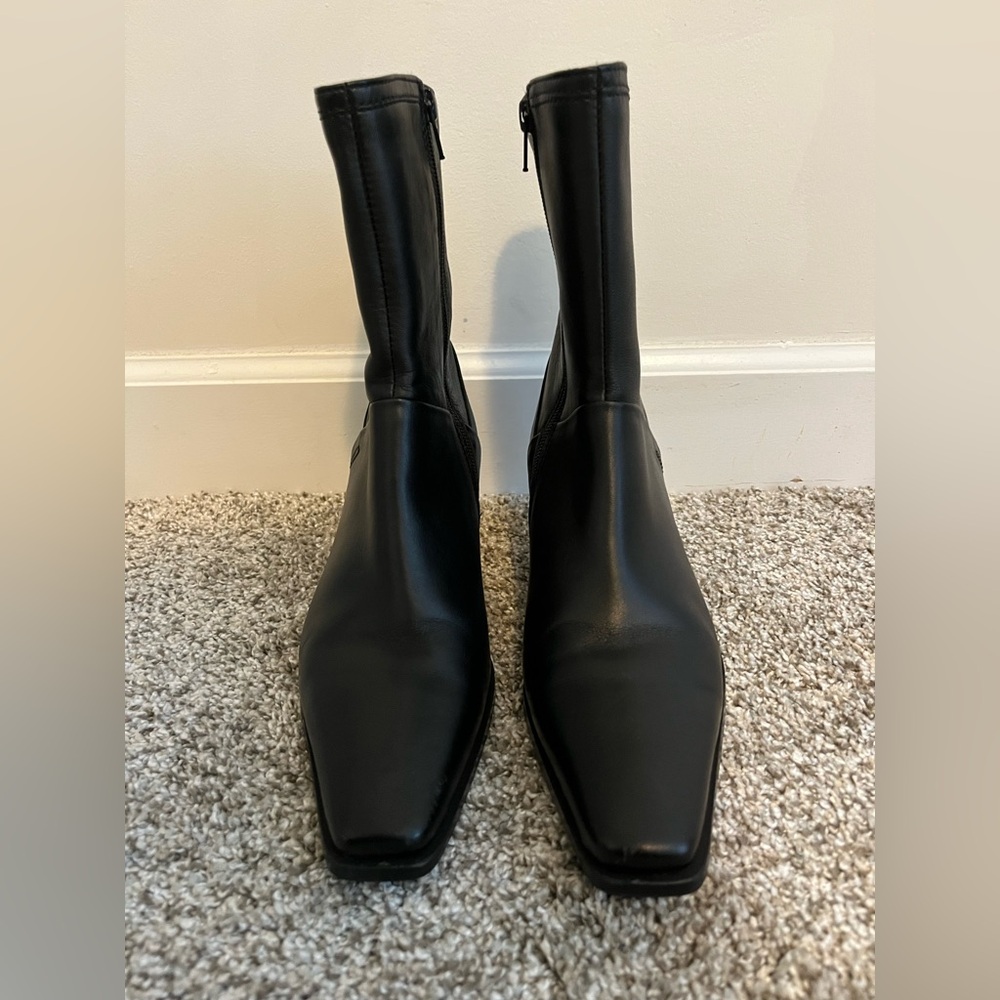 Free People Sienna Black Leather Ankle Boot - Picture 3 of 8